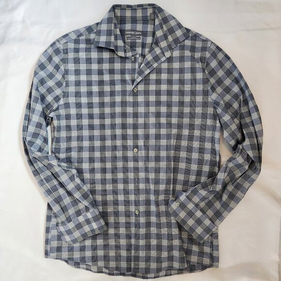Geoffrey Beene Button Down Slim Fit Plaid Shirt. Mens 15- 15 1/2, 34/35. Medium - Picture 3 of 11